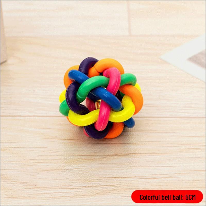 Bite-Resistant Teething Toys for Small Breed Puppies: Rubber Ball & Teddy Chew Set