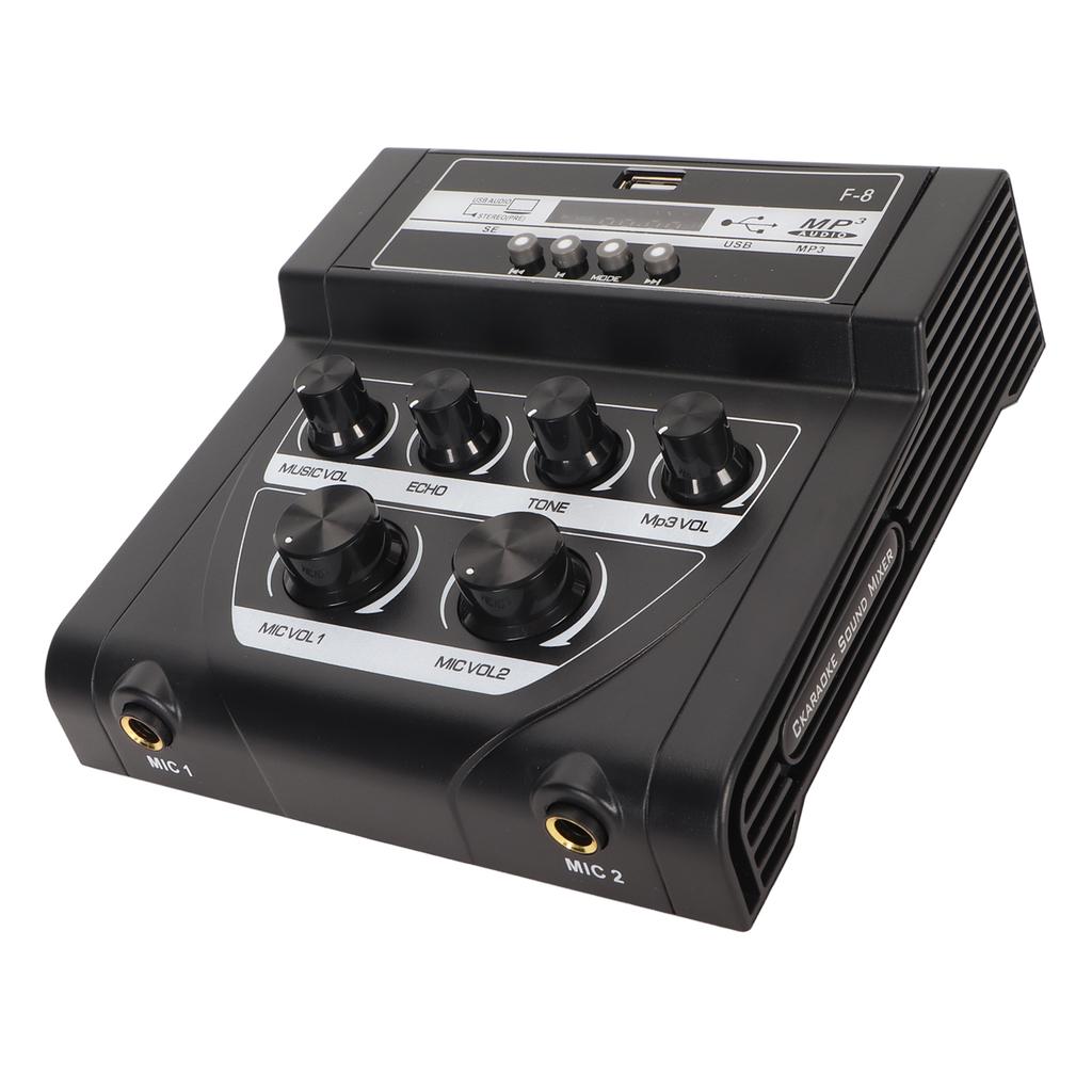Мини-звуковой микшер, портативный, двойной источник питания, поддержка Bluetooth, запись, воспроизведение MP3, небольшое караоке