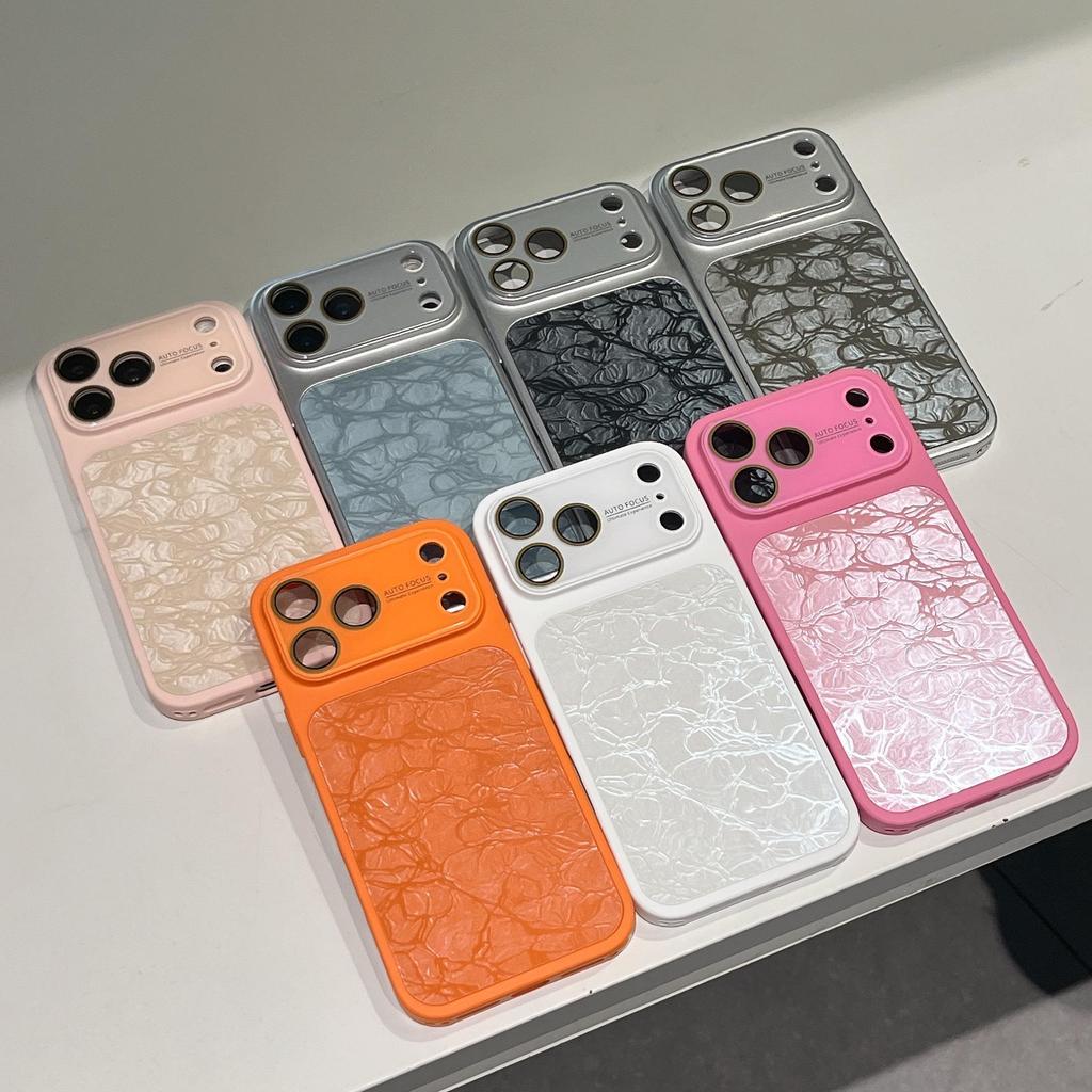 Высококачественный нишевый чехол с узором «ледяные трещины» для iPhone 17 Pro Max и Apple 16 Pro – Полное покрытие с защитой от падений.