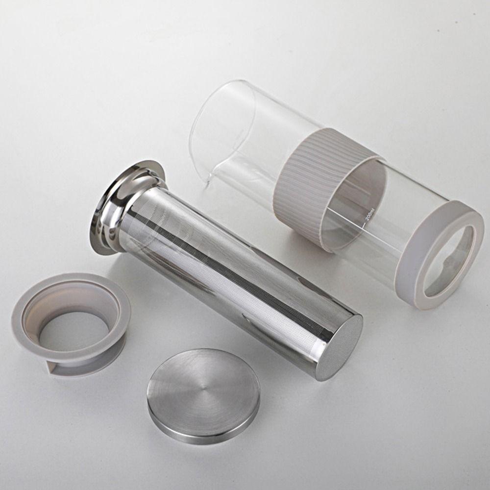 Fine Mesh Steel Infuser Iced Tea Maker Airtight Lid Fruit Pitcher Cold Brew Coffee Maker Juice