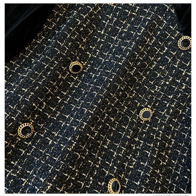 Модное женское бархатное платье больших размеров во французском стиле на зиму