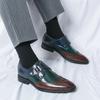 Резные мужские туфли с пряжкой-иглой, британские деловые туфли One Step Casual