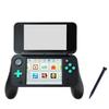 3 in 1 Hand Grip +Crystal Case+Plastic Stylus Pen for Nintendo NEW 2DS LL 2DS XL Console Black Accessories 1.5m cable+ bag