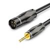 XLR To 3.5mm Converter Microphone Cable, Unbalanced 3.5mm TRS (Male) To XLR (Male) 3-Pin Cable, Compatible with Microphones, Speakers, Consoles, Cell