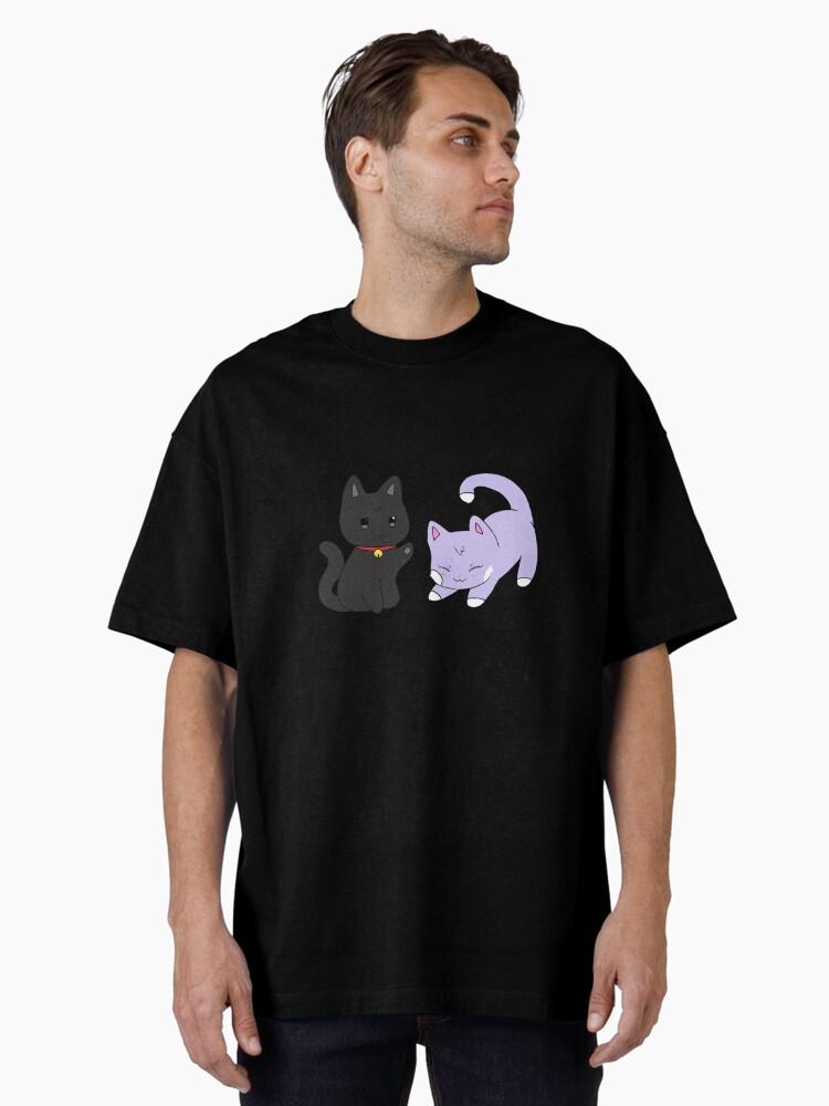 Woosan Cat Design Oversized T-Shirt