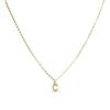 Collier Luxenter Avec Zirconia Brillant Finition or 18k - Alphabet C