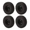 4Pcs 1.9in 105mm RC Rubber Tires S Type Pattern Wear Resistant Replacement RC Hub Wheel Tires for Traxxas for Hsp