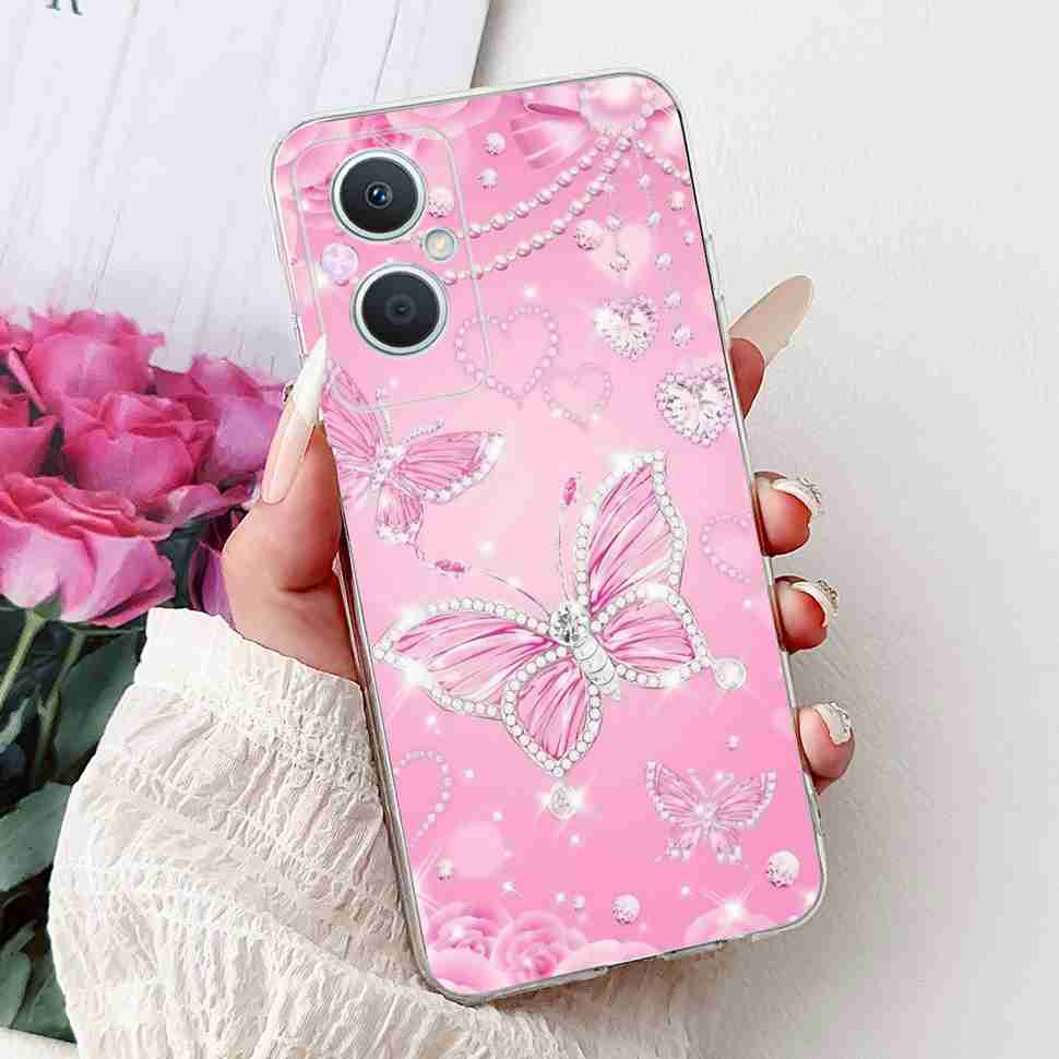 Для Oppo A96 5G 6.43" PFUM10 Чехол PHA120 Роскошный Любовь Милый Кот ТПУ Мягкий Силиконовый Чехол Для Oppo Reno7 Z 5G CPH2343 Корпус Телефона