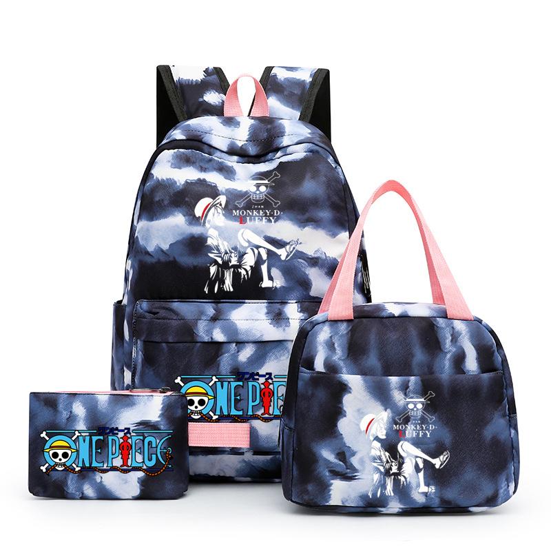 3 шт./компл. аниме цельный рюкзак большой емкости кавайный рюкзак с ланчем сумка пенал для девочки мальчика подростка школьная сумка дорожная сумка рюкзак