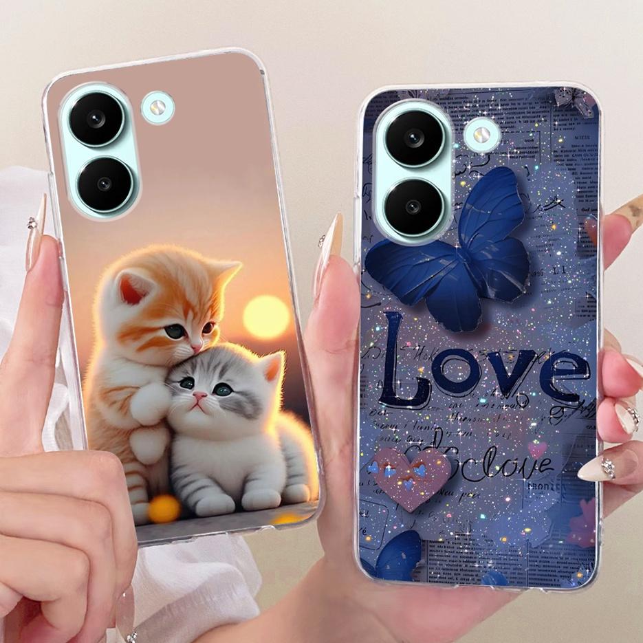 Чехол для Xiaomi Poco X8 Pro 5G Милый Чехол с Рисунком Сердечка Мягкий Тонкий Чехол для Телефона Для Xiaomi Poco X8 Pro Max PocoX8 Pro 5G
