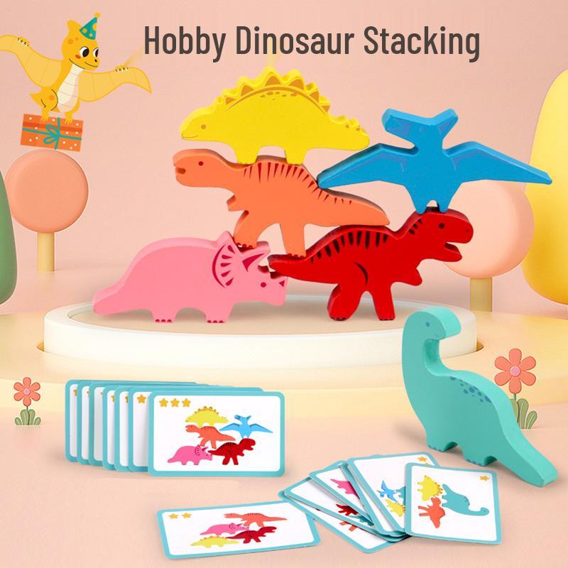 Tyrannosaurus Rex Dinosaur Balance Jenga - Educational Stacking Blocks Toy for Kids' Intelligence Development