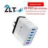 Быстрое шестипортовое зарядное устройство QC3.0 30 Вт со штекерами EU/US/UK/AU