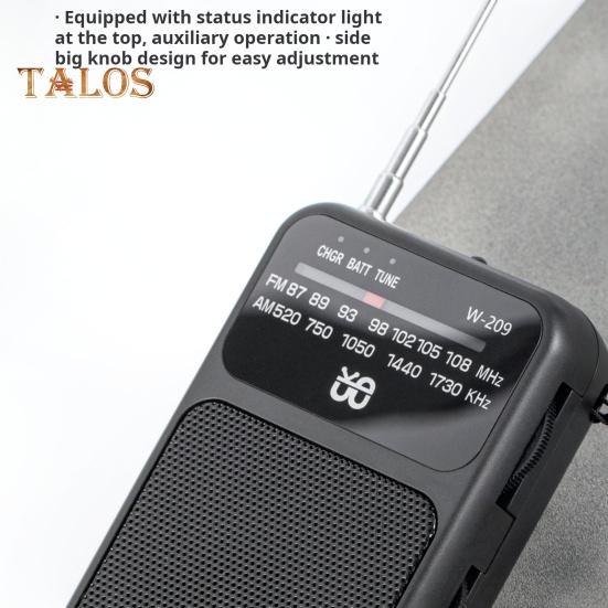 Mini Portable Radio User-friendly Design Easy To Carry Battery Powered AM/FM Small Radio with LED Flashlight