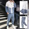 Men's Spring & Autumn Reflective Two-Piece Sports Set - Youth Korean Style