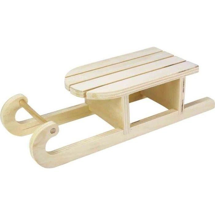 Сани - MEGACREA DIY - 24,5 x 9 x 6,5 см - Бежевый - Дерево - Настольный