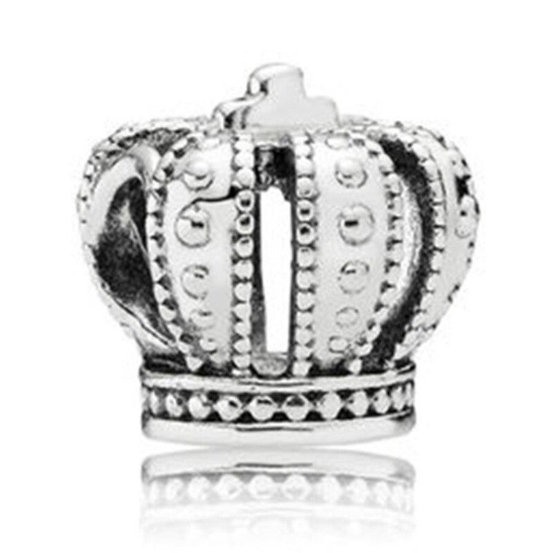 Цирконовая Корона Подвеска из Бисера Защитная Цепочка Подходит Оригинальные Модные Подвески Серебряный Цвет Браслет Женщины Девушка Ювелирные Изделия Оптовая Продажа На Заказ