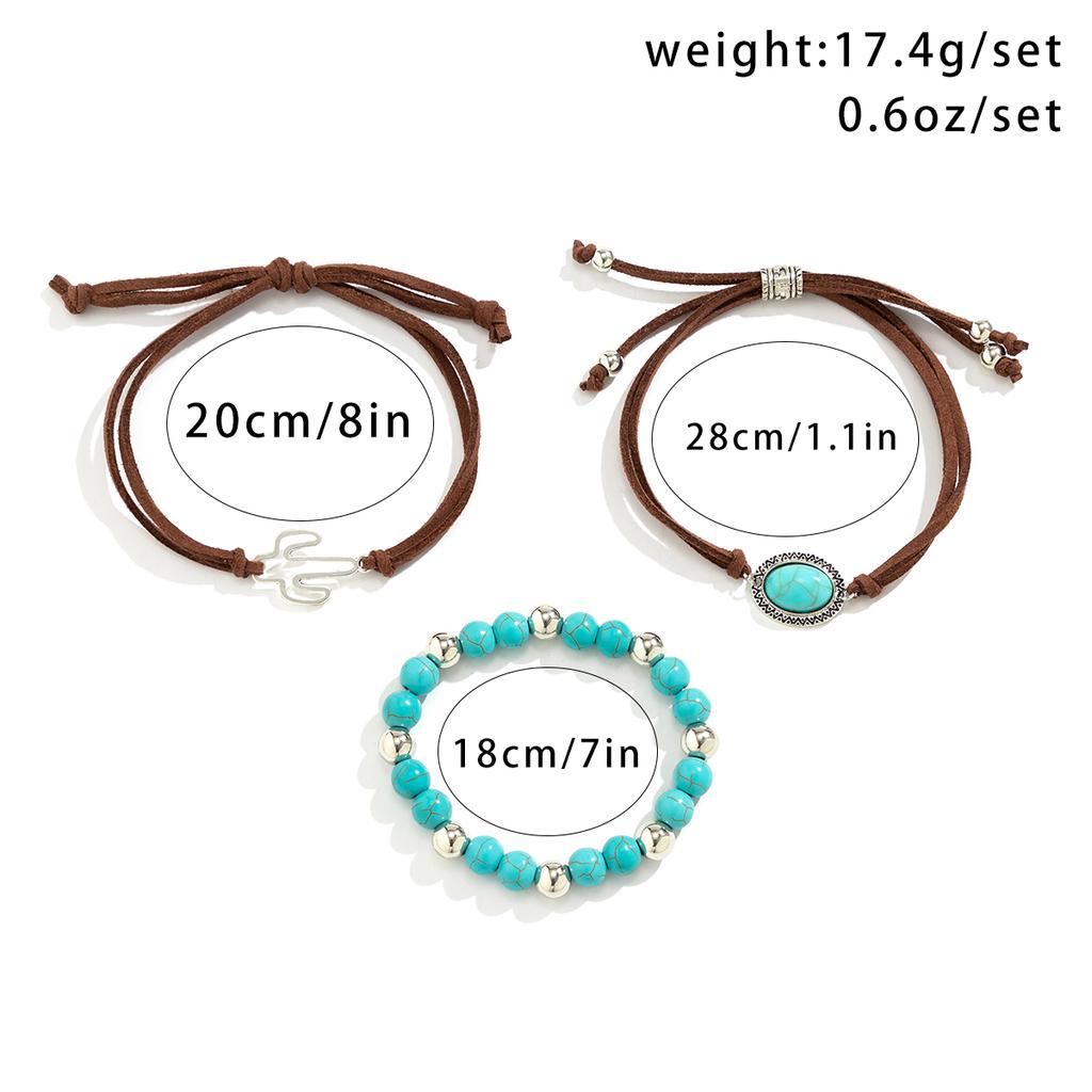 Ingemark 3Pcs/Set Vintage Resilient Beads Bracelet for Women Trend Creative Korean Velvet Adjustable Rope Chain 2026 New Jewelry