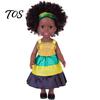 Realistic Black Girl Dolls 14 Inch Doll with Afro Hair, Soft Vinyl Posable Play Hairstyle for Kids Kids, Dress Up Fashion Toy Accessories, Gift