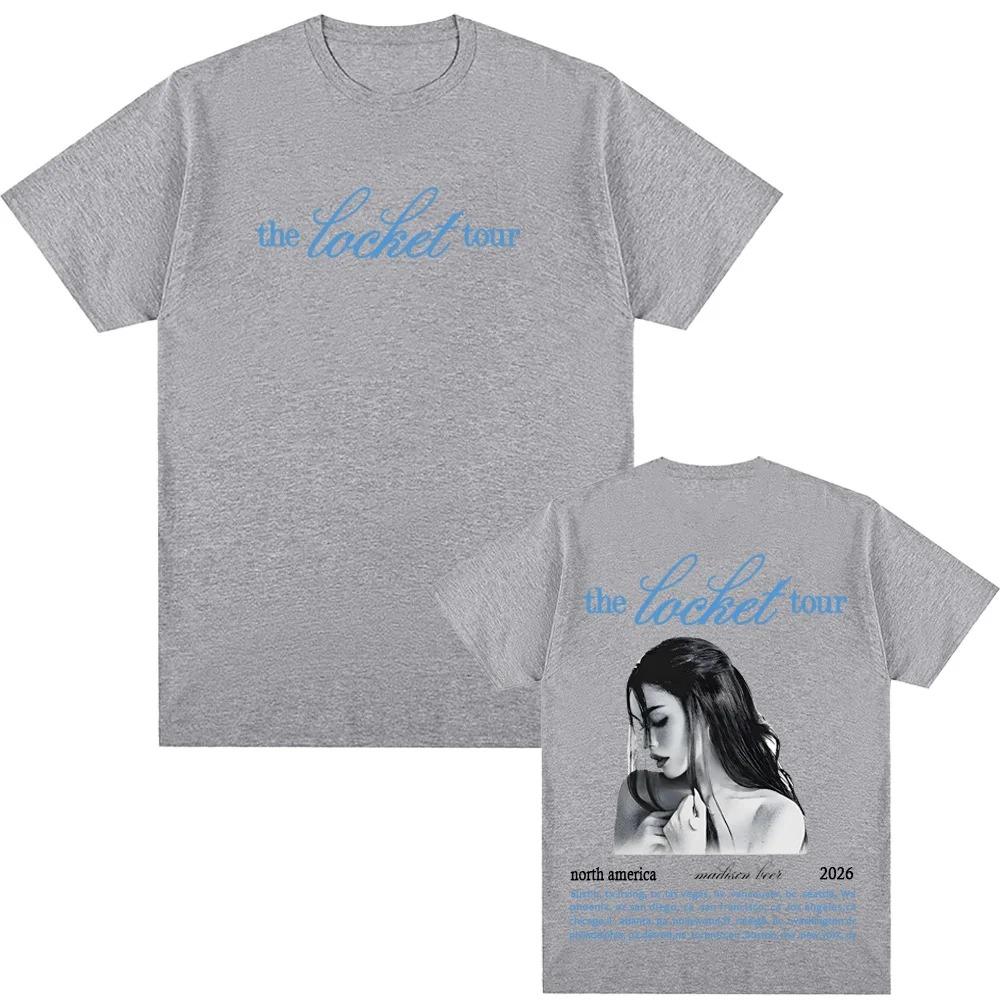 Madison Beer Тур 2026 Мерч Графический Принт Футболка Мужчины Женщины Мода Круглый Вырез Летний Новый Топ Оверсайз Хайстрит Повседневный Топ