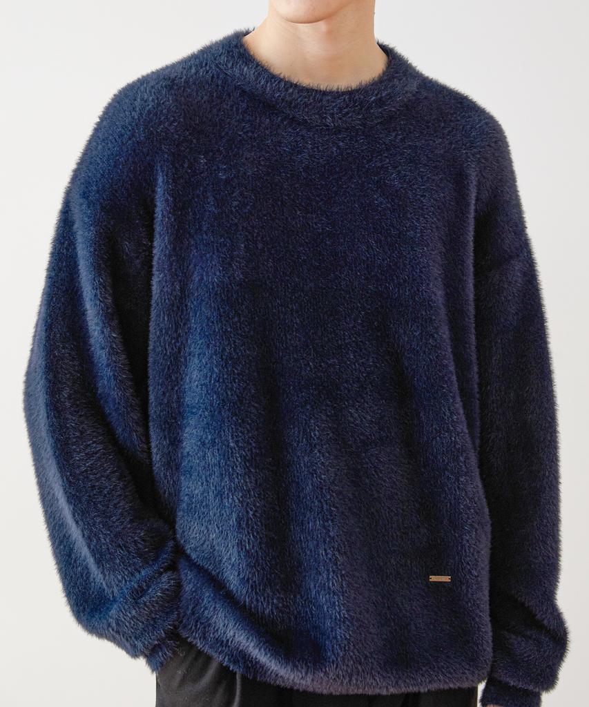 TRIP LE SENS Jacquard Hairy Plated Round Knit_Beige