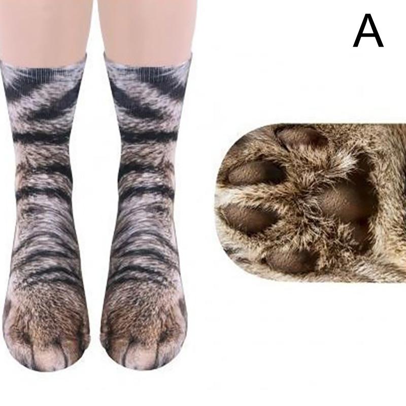 Носки унисекс для взрослых и детей с 3D принтом животных, копыта, лапы, носки, новинка, носки для экипажа, чулки средней длины