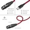 Кабель-адаптер USB папа к XLR мама Простой в использовании Универсальный кабель-конвертер для микрофона Plug-and-Play Студийный аудиокабель