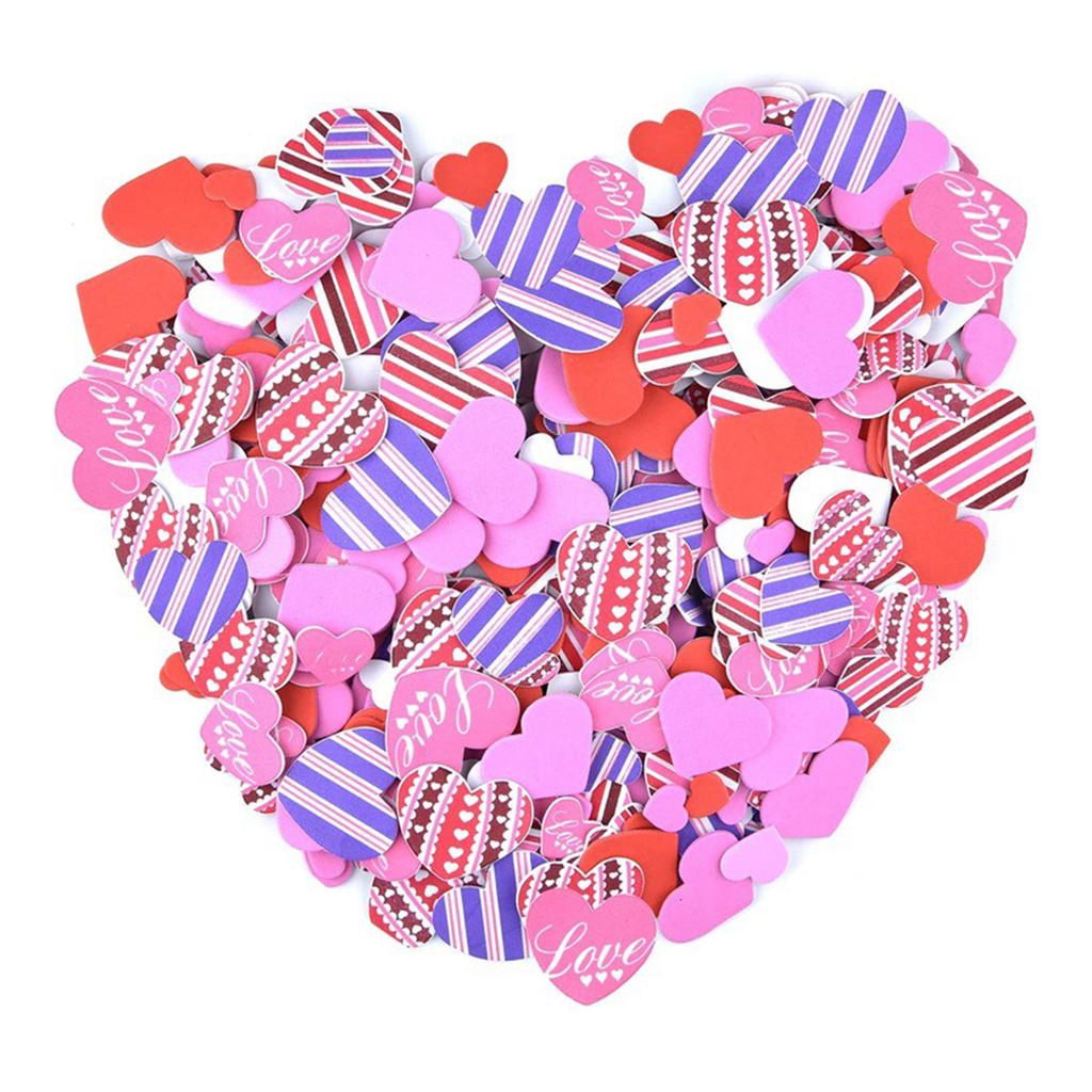 716pcs Foam Heart Stickers Kit Multipurpose Heart Decoration Decals For Wedding Party Supplies
