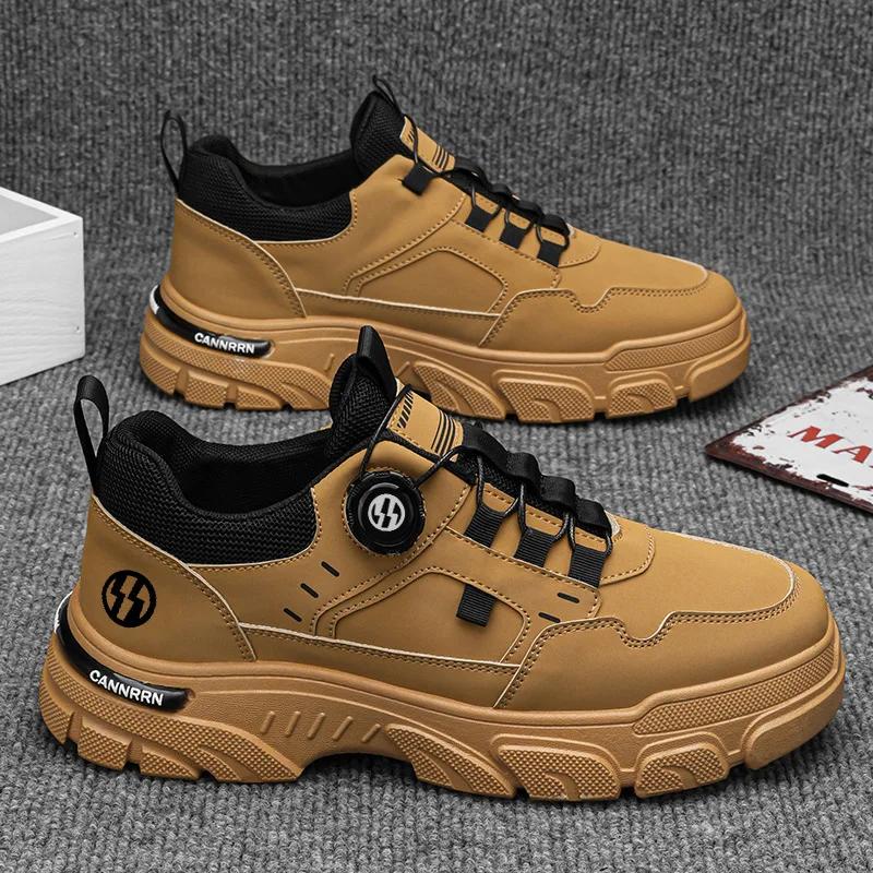 2024Новые мужские кроссовки, высококачественная кожаная повседневная обувь для мужчин, обувь для сноуборда, нескользящая рабочая защитная обувь Zapatillas Hombre