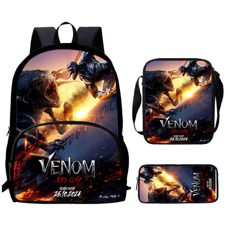 Школьный рюкзак Venom 3 Высокое разрешение Многофункциональный Оксфорд Легкий Рюкзак
