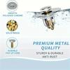 Universal Rebound Drain Plug Filter Basin Pop-up Chrome Sink Filter with Hair Catcher Bathroom Sink Drain Stopper Easy Push Type