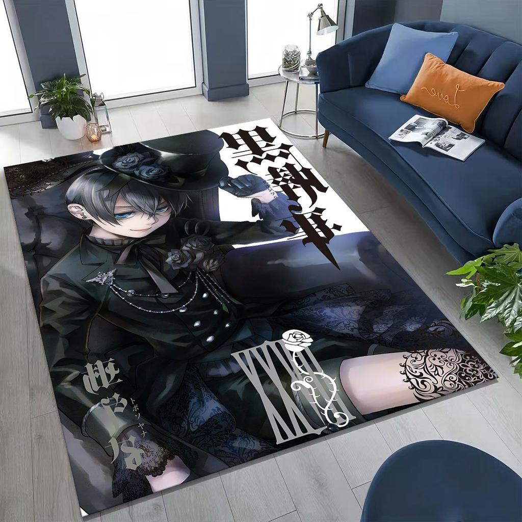 Аниме Темный дворецкий Себастьян Сиэль Мультяшный Мультяшный Ковер для Спальни Гостиной Дивана Дома Декор Придверный коврик, Детский Нескользящий Коврик для Пола