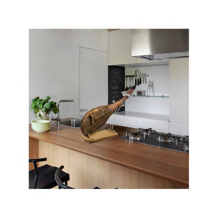 Support À Jambon Pliable - Bambou - 37,5 X 16,5 Cm - Antidérapant - Ergonomique - Pliable