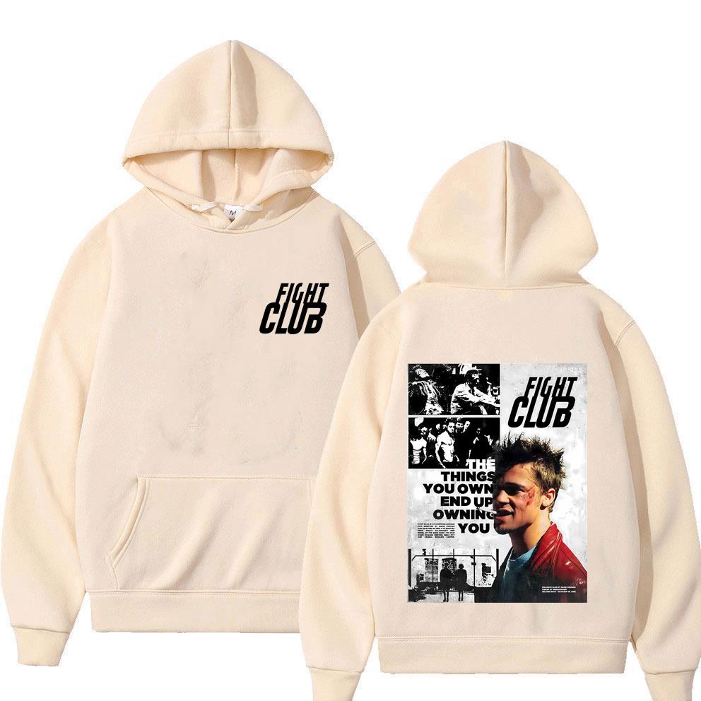 TV Fight Club The Things You Own End Up Owning You Graphic Hoodie Unisex Fashion Oversized Hoodies Male Vintage Sweatshirt