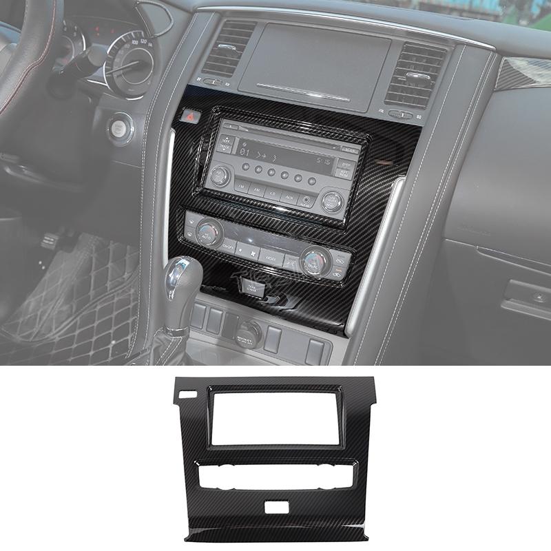 TESIN ABS углеродное волокно, центральная консоль автомобиля, украшение на приборную панель, наклейки, аксессуары для интерьера для Nissan Patrol Y62