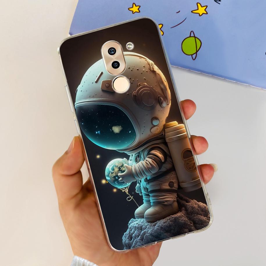For Honor 6X Case BLN-AL10 BLL-L22 BLN-L21 Cover Fashion Flower Clear Silicone Soft Funda For Huawei Mate 9 Lite GR5 2017 Bumper