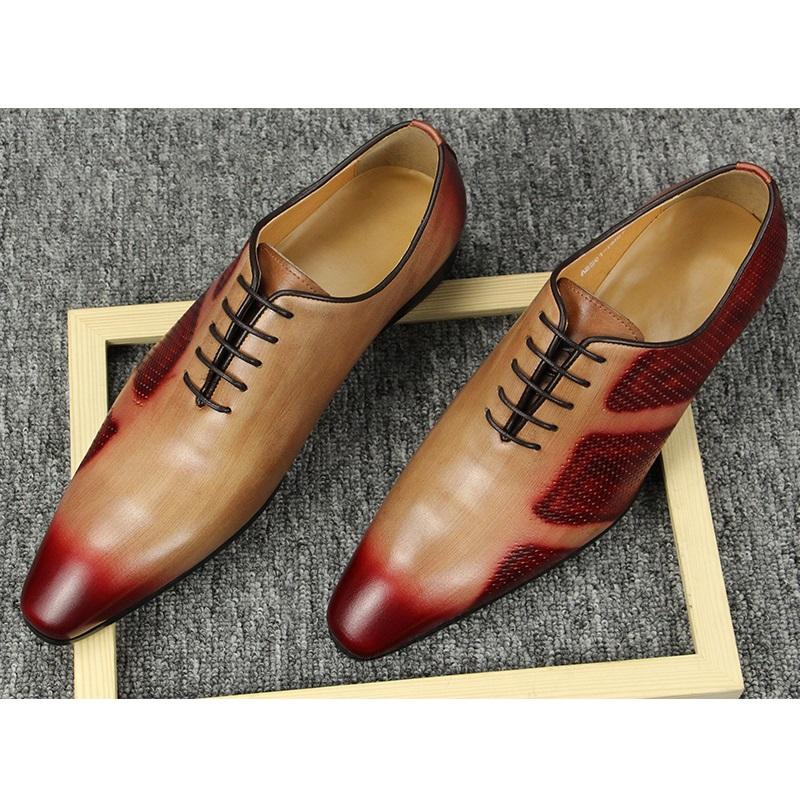 Fashion Lace Up Men Shoes Wedding Business Sapato Oxfords Genuine Leather Loafer Summer Casual  Footwear Social Luxury Office Dress Shoe