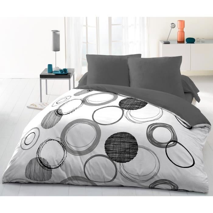 Audace Microfiber Duvet Set - 1 Duvet Cover 220 X 240 Cm + 2 Pillowcases 63 X 63 Cm - Light Gray
