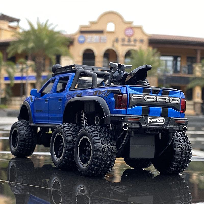 cjafuz1 1/28 Ford Raptor F150 Alloy Car Modified Off-Road Vehicle Model Diecast & Toy Vehicles Metal Car Model Collection Kids Toys Gift