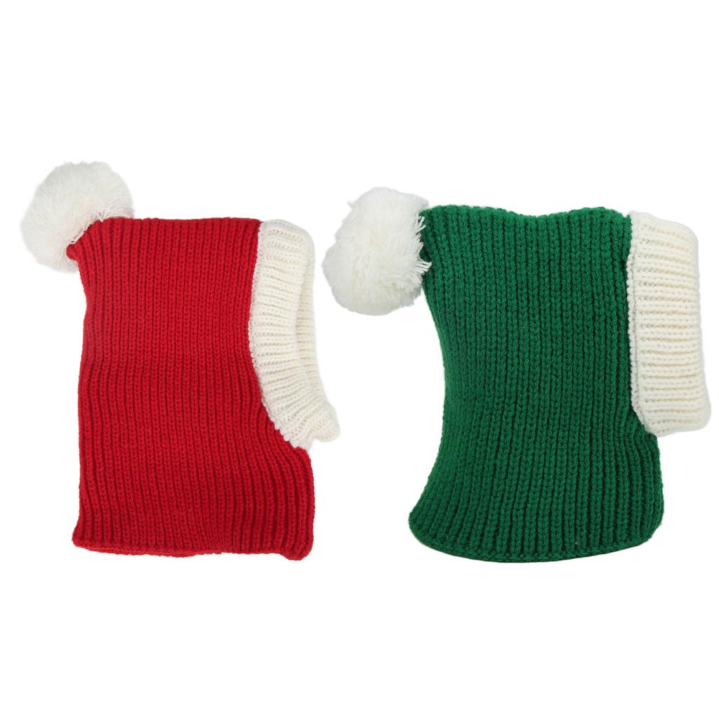 Dog Winter Hat Red Pet Christmas Winter Warm Knitted Hat for Small and Medium Dogs Puppy Cats