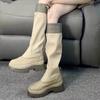 Autumn Fashion Women's Boots 2024 New Mixed Colors Design Platform Women High Boots Trendy and Versatile Ladies Knight Boots