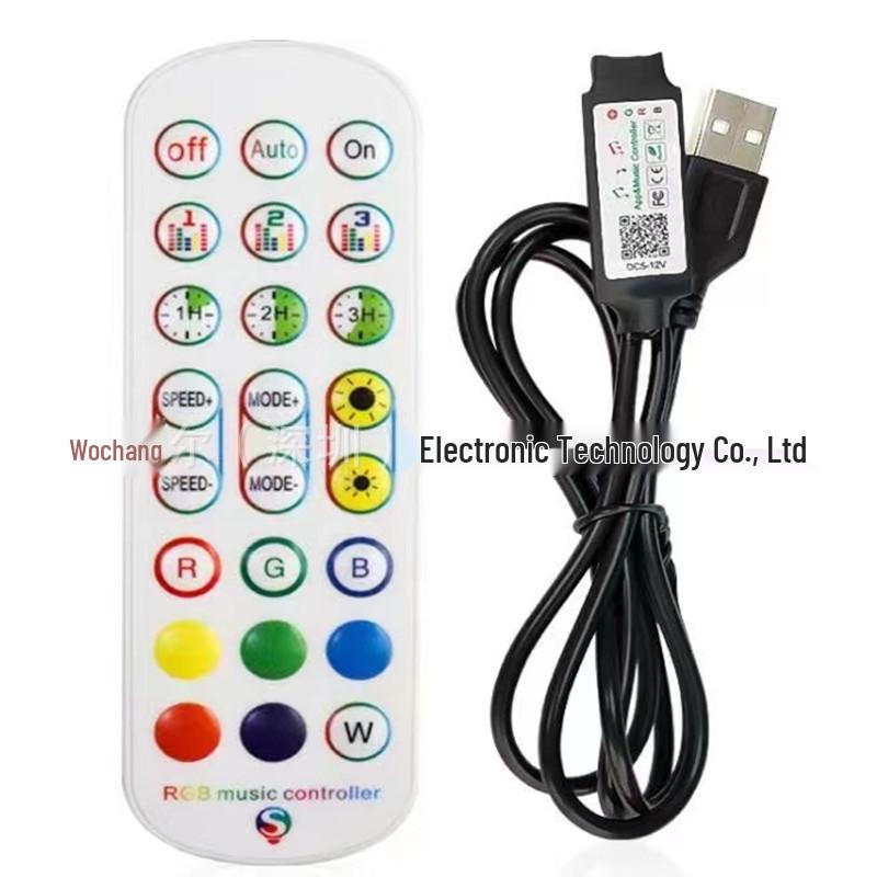 Bluetooth 24-клавишный RGB LED-контроллер с ИК-управлением и управлением через приложение