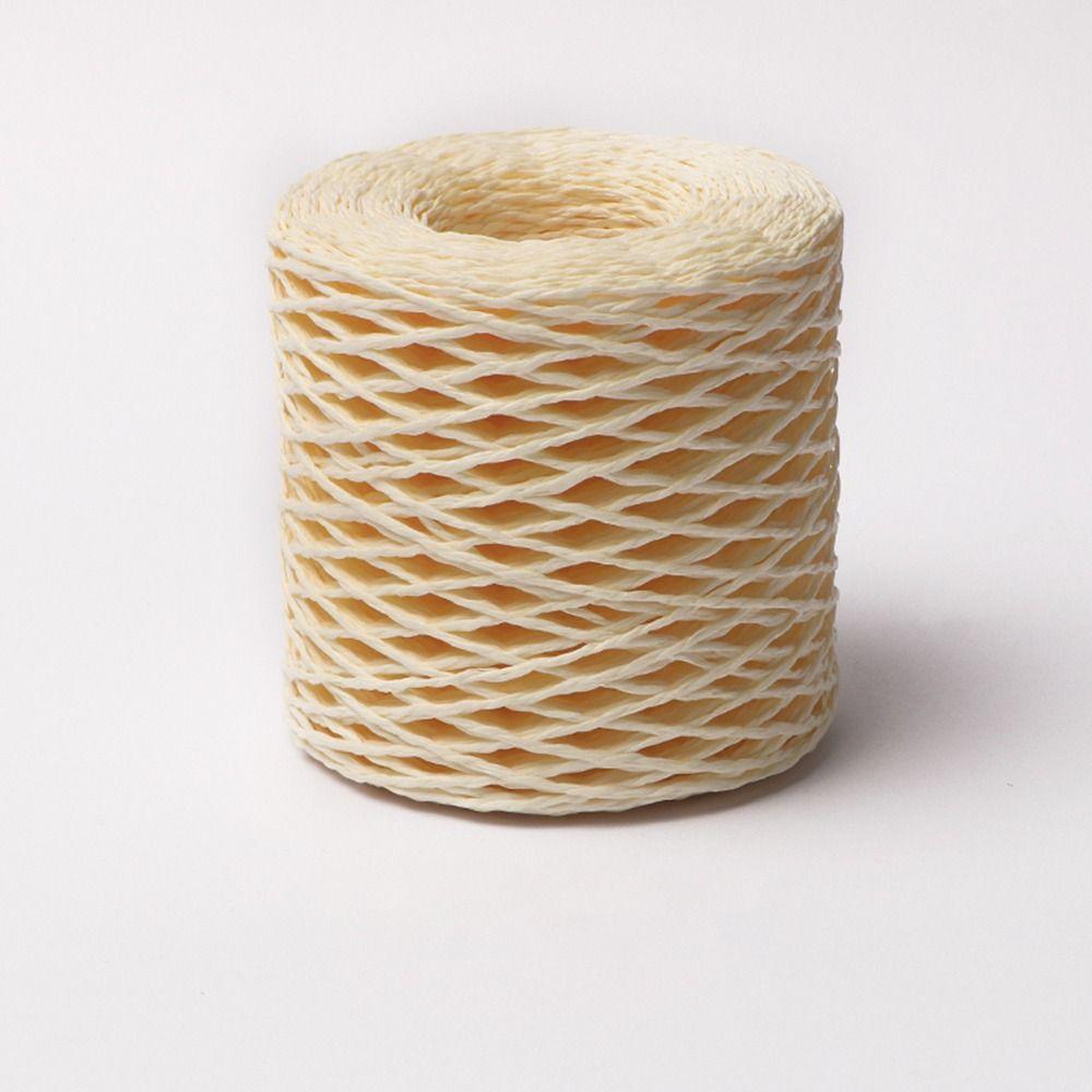 Ribbon Yarn Rafia Straw Paper Yarn 150m Raffia Ribbon New Natural Raffia Straw Yarn Beach Bag