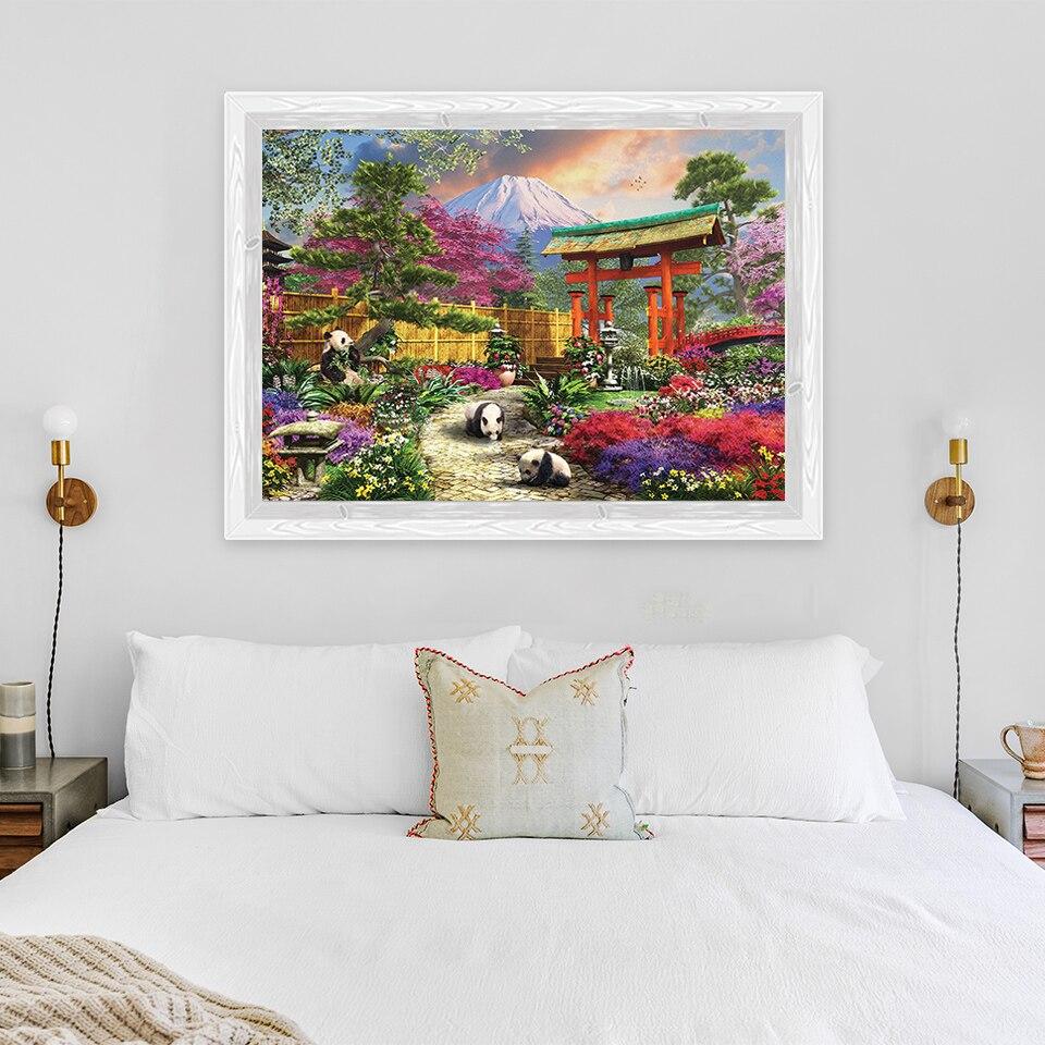 Новый 5D DIY Алмазная картина Пейзаж Деревня Алмазная вышивка Полный круглый дрель Пейзаж Вышивка крестом Ремесла Домашний декор