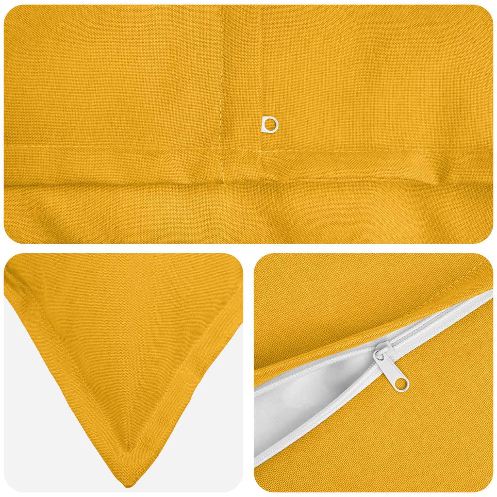 Pillow Cover 2 pcs HOUTEN Light Yellow 60 x 60 cm Faux Linen