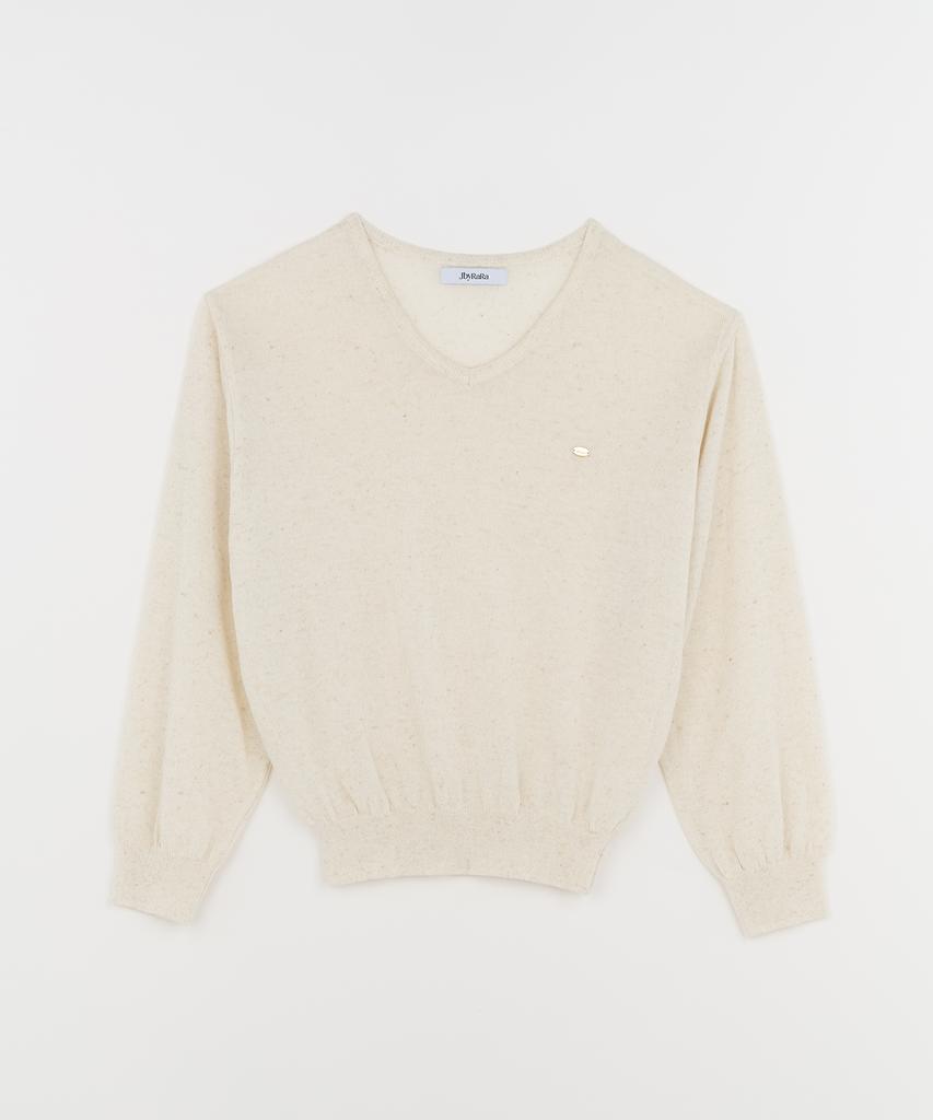 JBYRARA V Linen Oversized Long Sleeve Knit_Beige