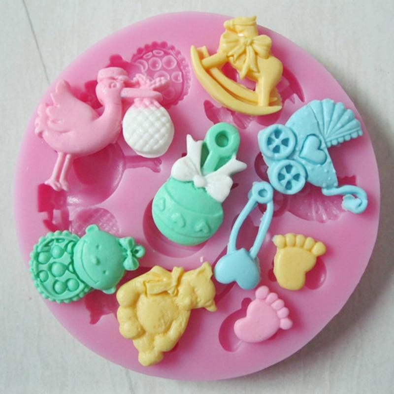 Силиконовая форма для детского душа, форма для торта, форма для выпечки шоколада, сахарный декор