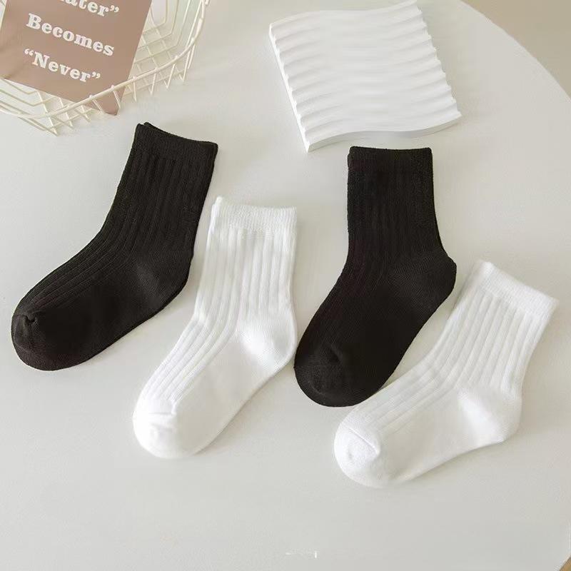 4 пары/высококачественные осенне-зимние новые детские носки однотонные Morandi Color Drawer Stripe детские носки