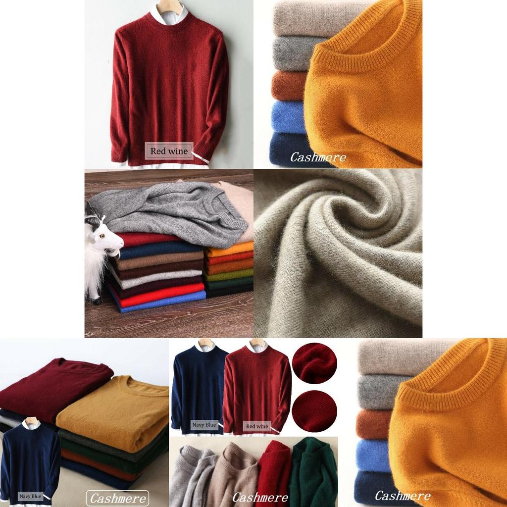 Luxuriously Soft Men's Slim Knitted Cashmere Jumper Pullover For Cozy Comfort