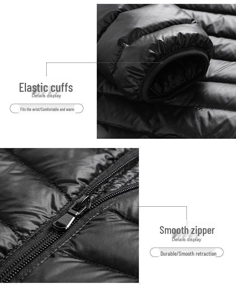 Men's Plus-Size Velvet-Lined Cotton Jacket: Warm, Hooded, Stand-Up Collar, Casual & Versatile for Young and Middle-Aged.