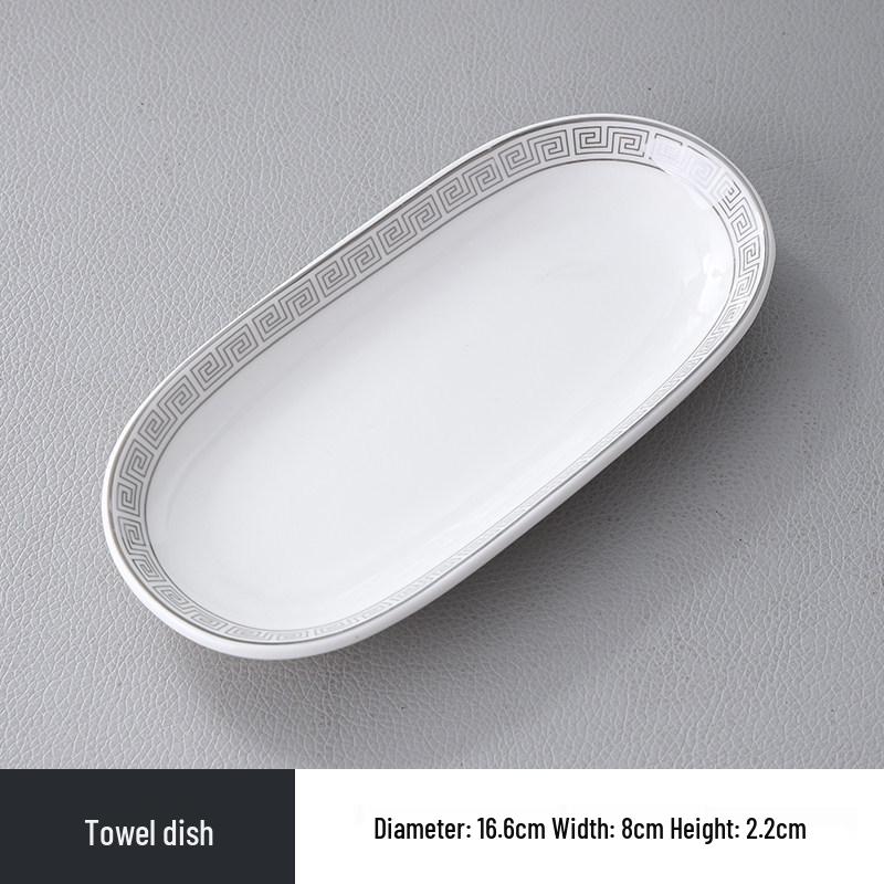 Роскошный керамический набор посуды - 4 предмета: высококачественные миски, тарелки и блюда для отелей и ресторанов